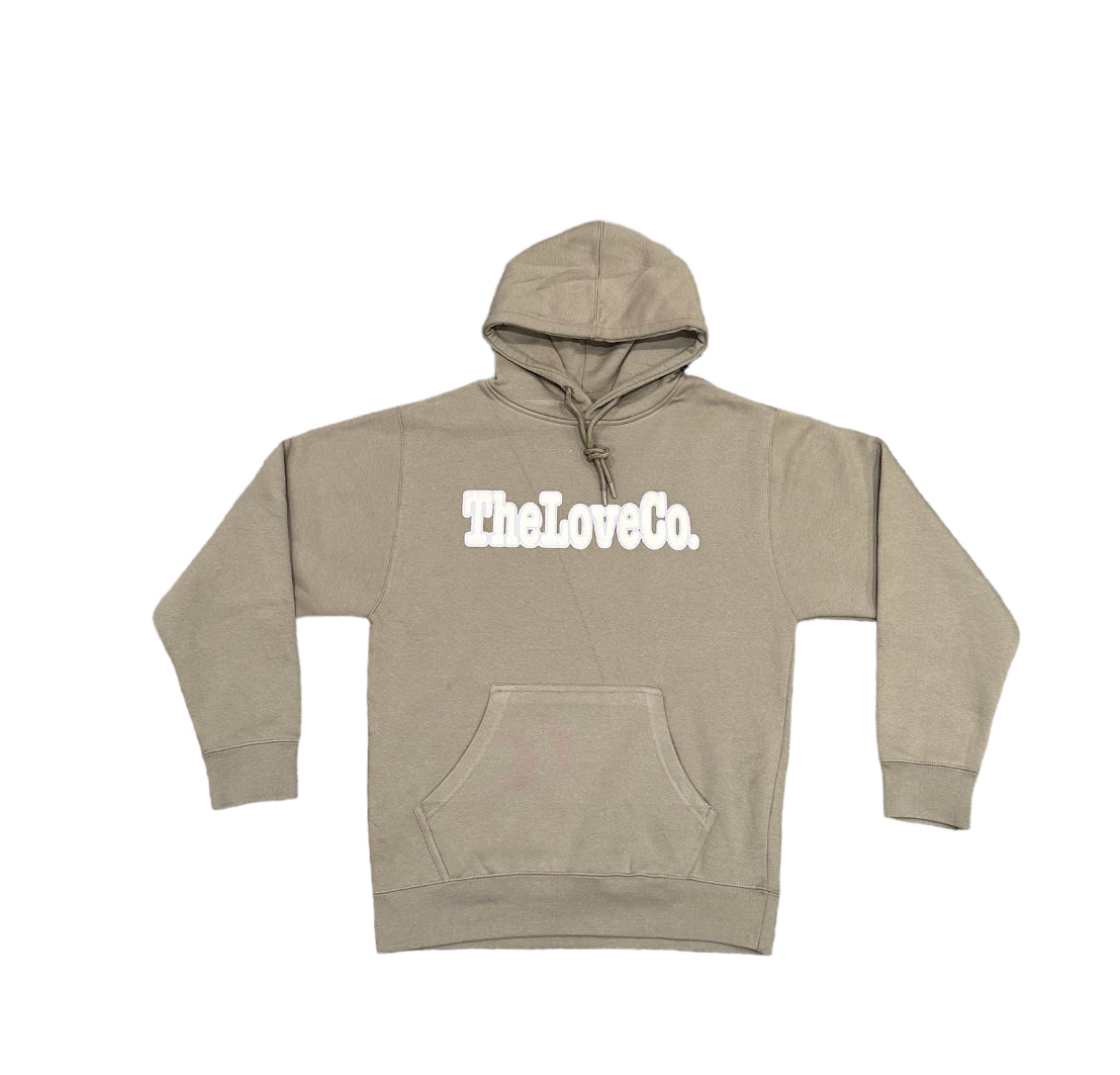 Khaki “TheLoveCo” Heavy hoodie