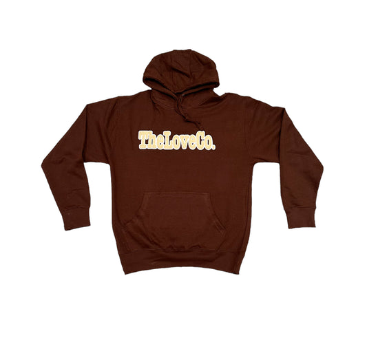 Chocolate Brown “Theloveco” Heavy Hoodie